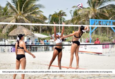 Comenzó el segundo día de competencia de la disciplina de Voleibol de Playa en CD del Carmen, Campeche