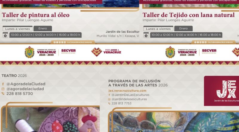 Programa de Inclusión a través de las Artes de la SECVERinvita a talleres inclusivos