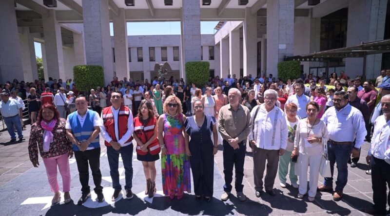 Participa Congreso de Veracruz en simulacro nacional de sismo
