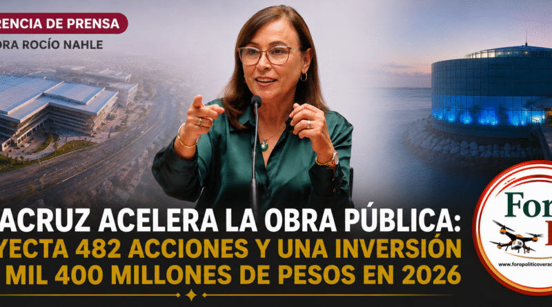 🚧🛣️ Veracruz acelera la obra pública: proyecta 482 acciones y una inversión de 4 mil 400 millones de pesos en 2026