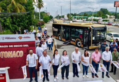 Inaugura Rocío Nahle servicio Totonaco con 40 autobuses en Poza Rica