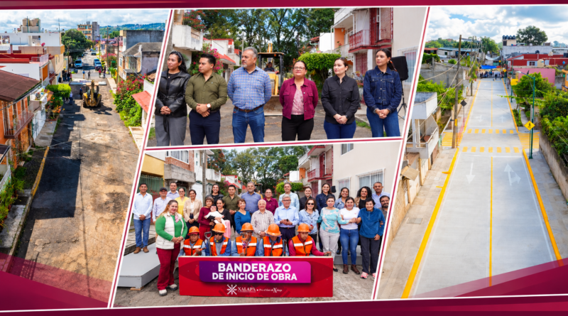 Xalapa acelera obras: entregan pavimentación antes de lo previsto y arrancan nueva intervención